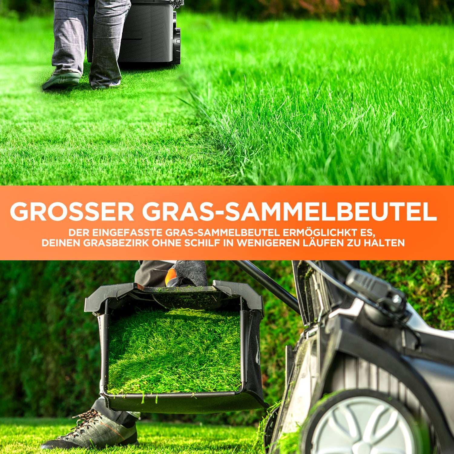 2025 Cortacésped inalámbrico U20 43 cm brushless | Incluye 2 × 4.0 Ah y 2 × 4.0 Ah SE baterías | Corte fácil hasta 1000 m²