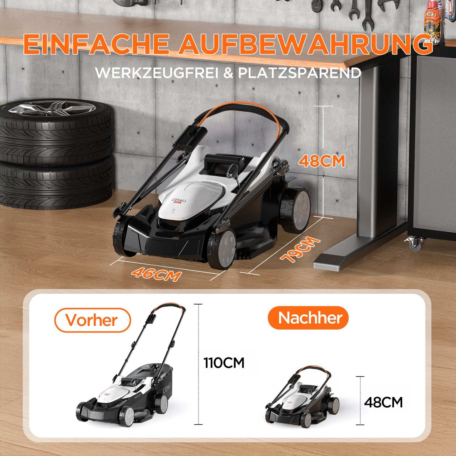 2025 Cortacésped inalámbrico U20 43 cm brushless | Incluye 2 × 4.0 Ah y 2 × 4.0 Ah SE baterías | Corte fácil hasta 1000 m²