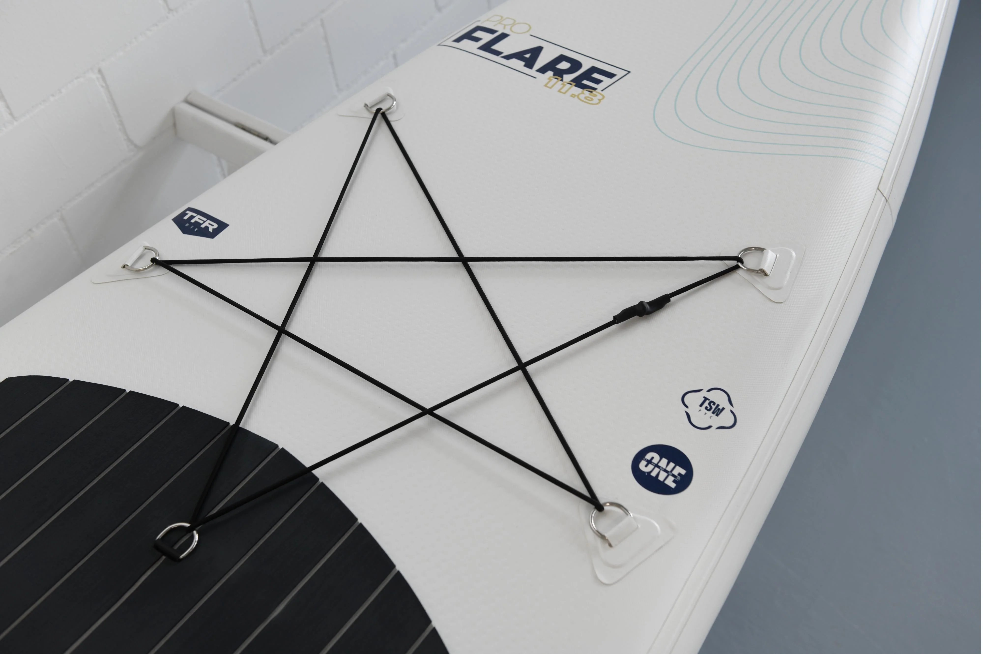 2025 Flare Pro 11.8 Tabla de SUP Allround Touring hinchable – Double Layer Fusion. con bomba. remo de fibra de vidrio y mochila con ruedas