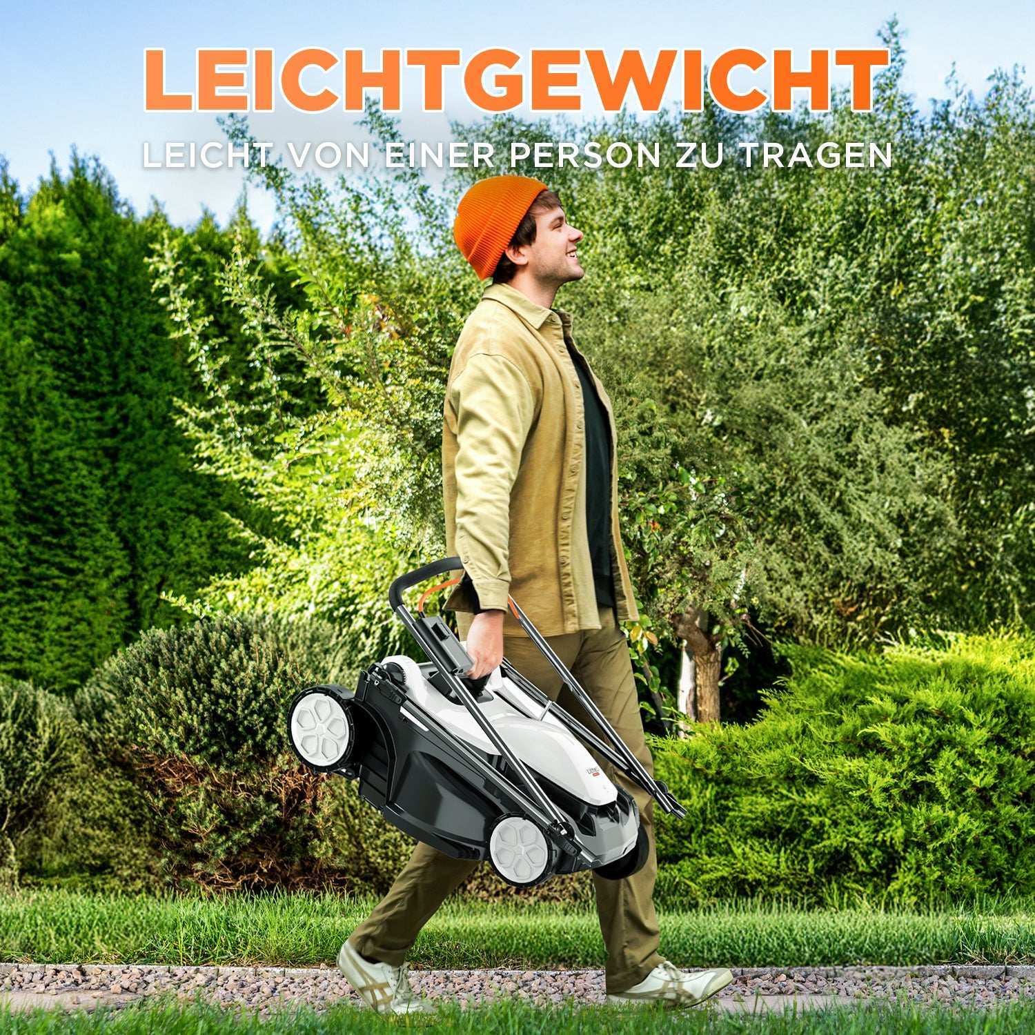 2025 Cortacésped eléctrico inalámbrico U20 2 × 20V 37 cm brushless | Incluye 2 × 4.0 Ah y 2 × 4.0 Ah-SE baterías | Corte fácil hasta 600 m²