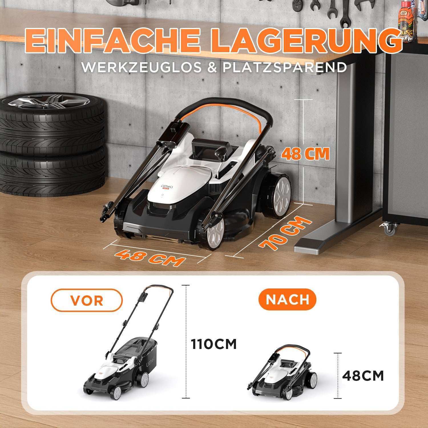 2025 Cortacésped eléctrico inalámbrico U20 2 × 20V 37 cm brushless | Incluye 2 × 4.0 Ah y 2 × 4.0 Ah-SE baterías | Corte fácil hasta 600 m²