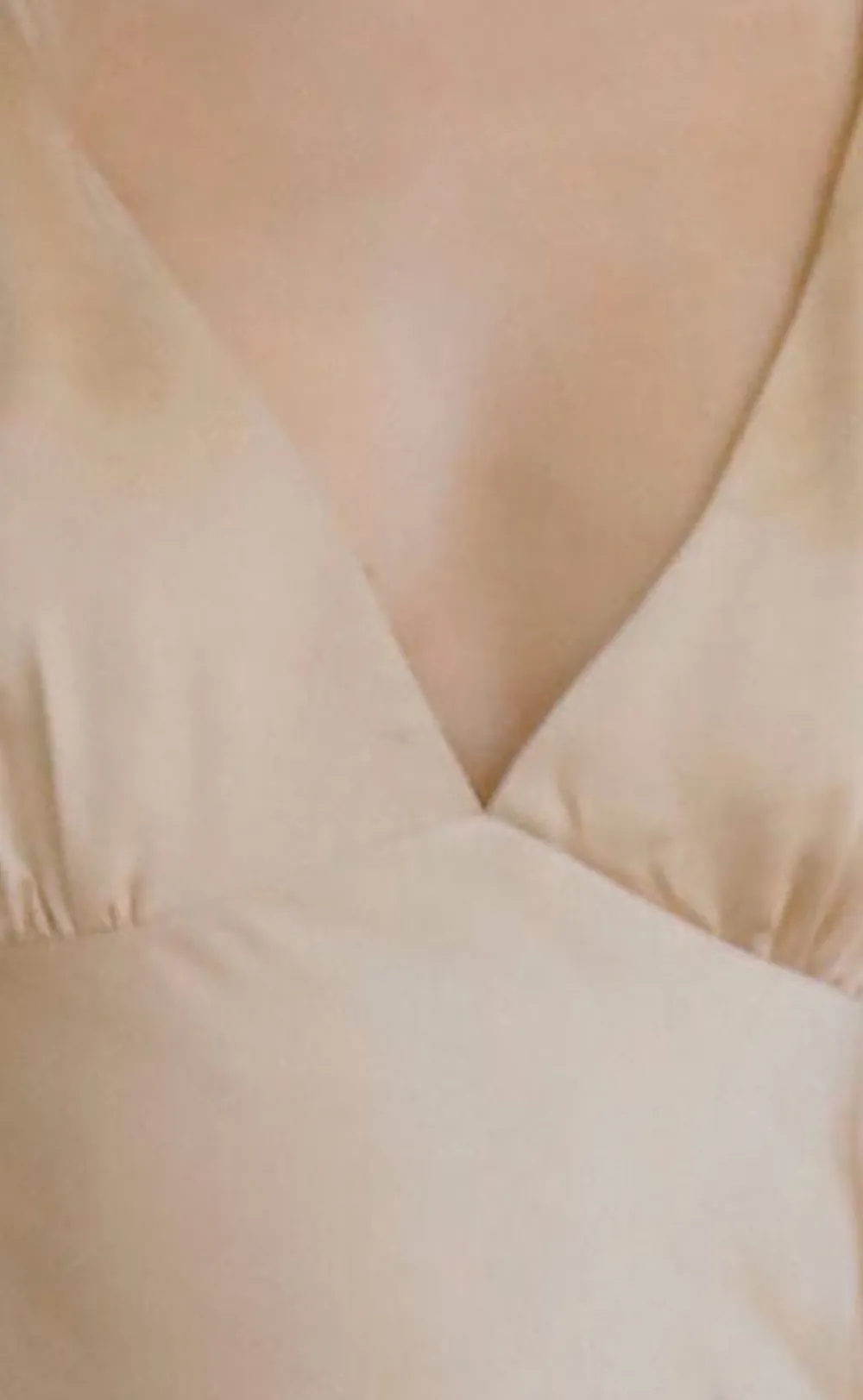 Beige V Neck Sleeveless Maxi Dress