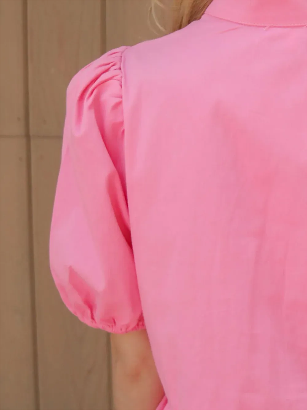 Puff Sleeve V Neck Blouse