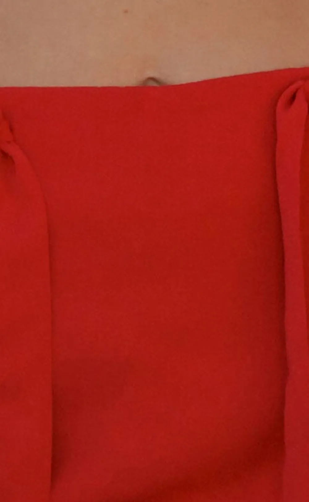 High Rise Red Mini Skort