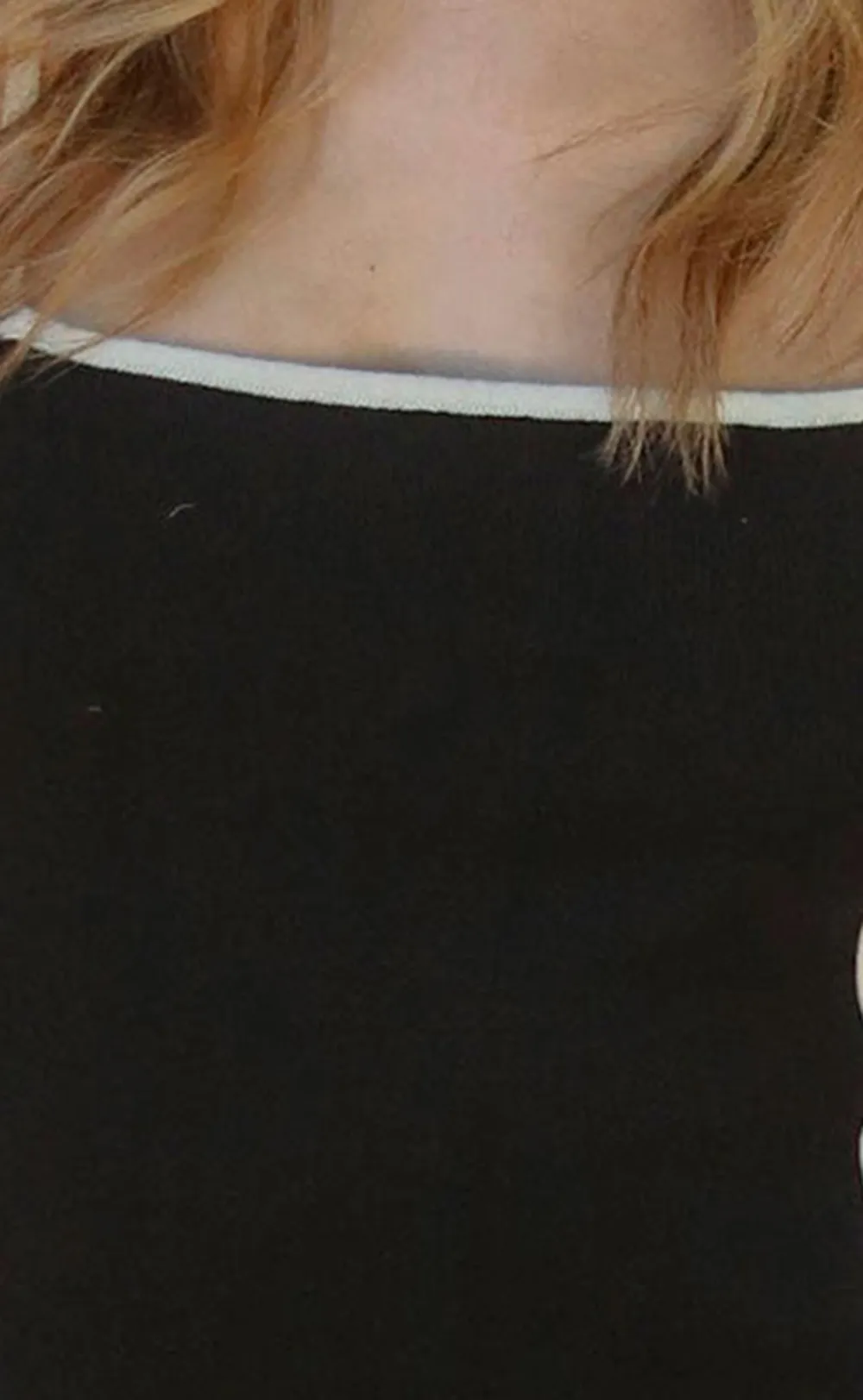 Black Contrast Trimmed Sleeveless Midi Dress