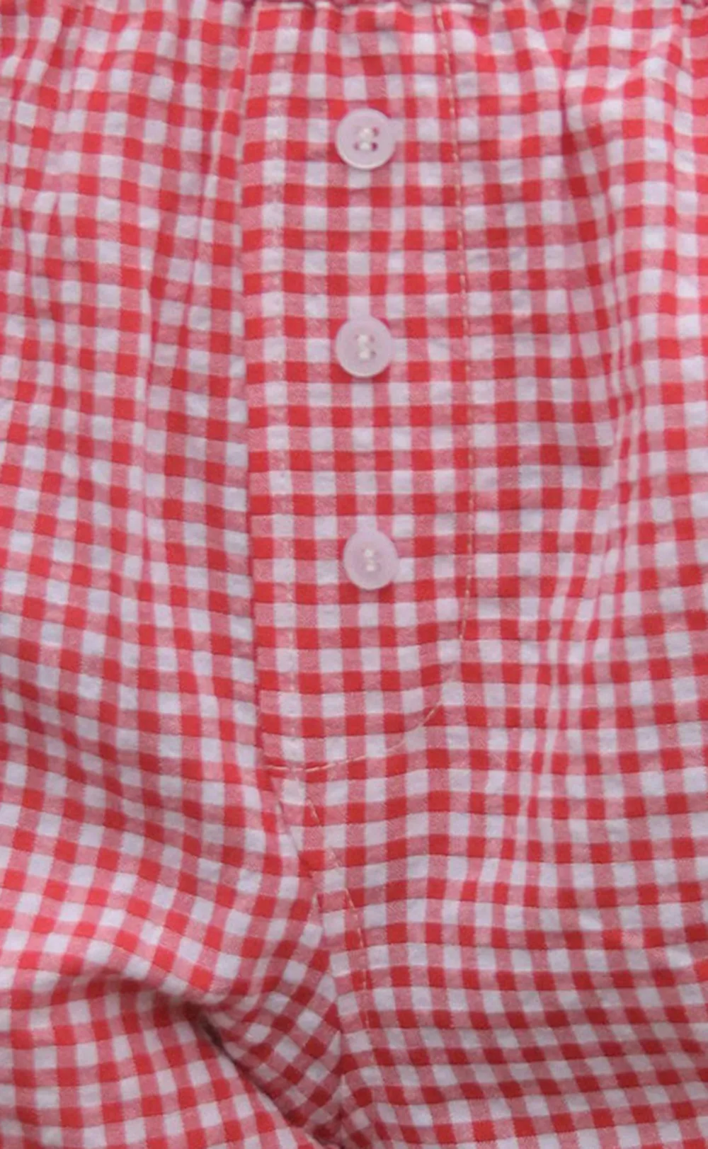 Pink Button Elastic Waist Shorts